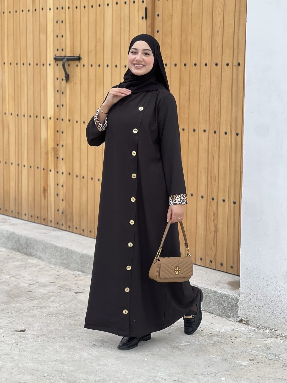 Abaya Noir Satinée